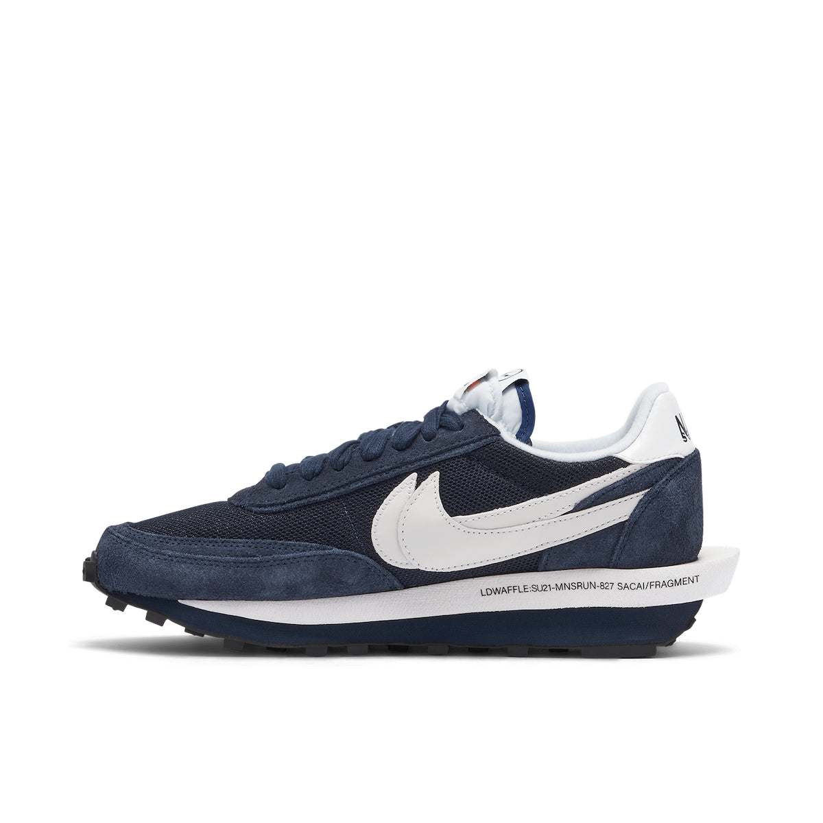 Sacai x Fragment LDWaffle 'Blackened Blue' Sneakers image 3