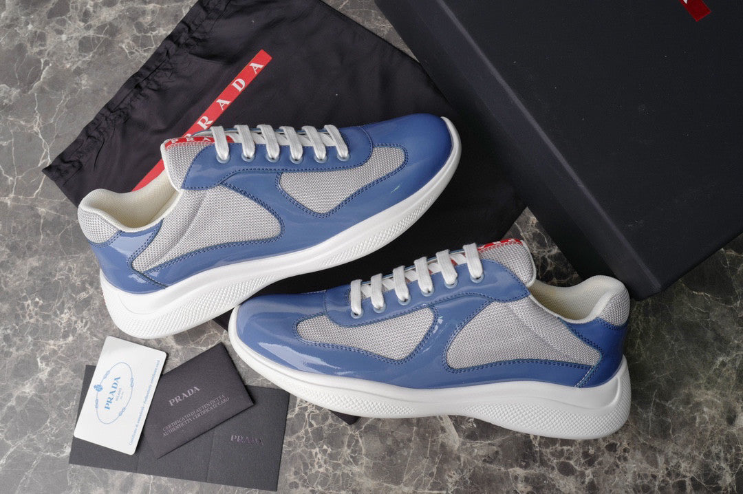Prada Americas Cup Patent 'Marina Blue' Sneakers image 2