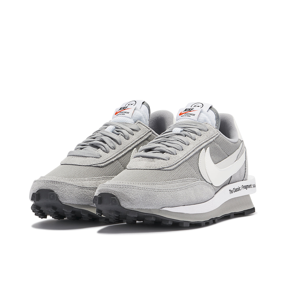 Sacai x Fragment LDWaffle 'Light Smoke Grey' Sneakers image 4