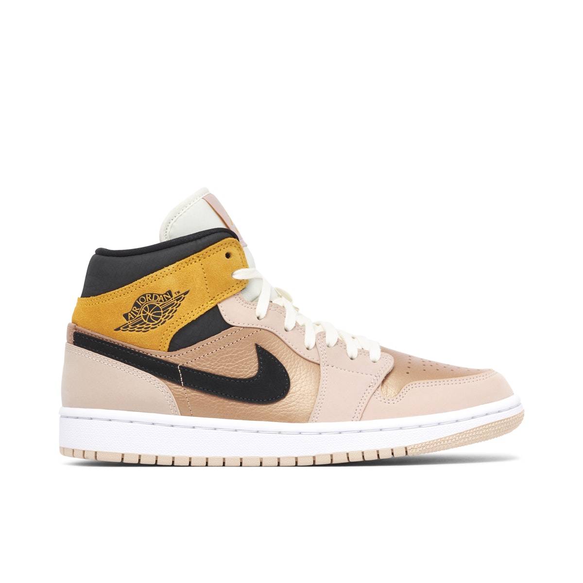 Air Jordan 1 Mid 'Particle Beige' Womens Sneakers