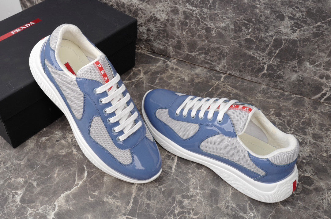 Prada Americas Cup Patent 'Marina Blue' Sneakers image 3