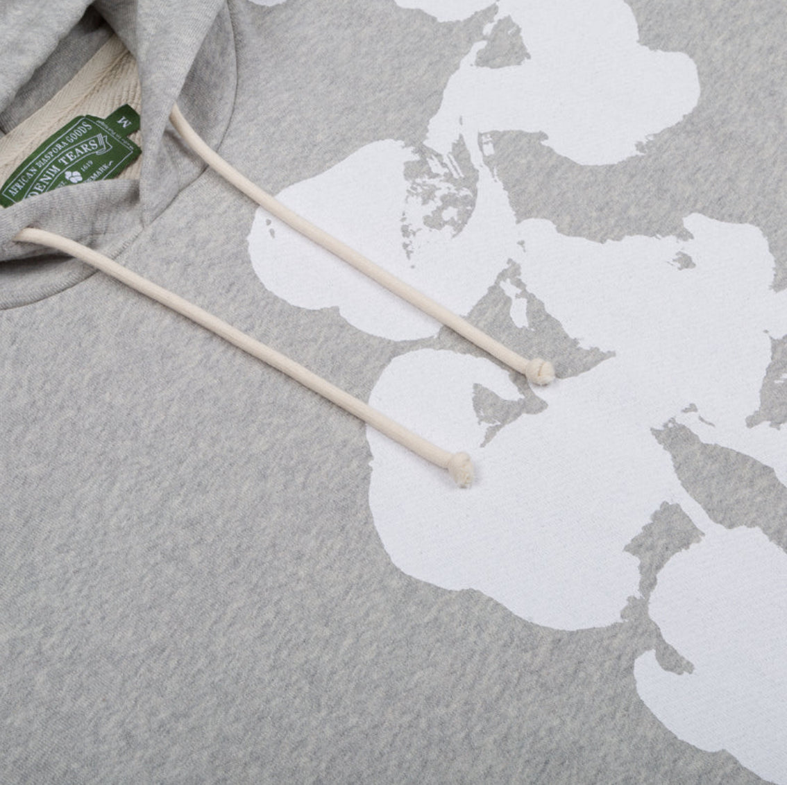 Denim Tears Cotton Wreath Biggie Hoodie 'Grey' image 3