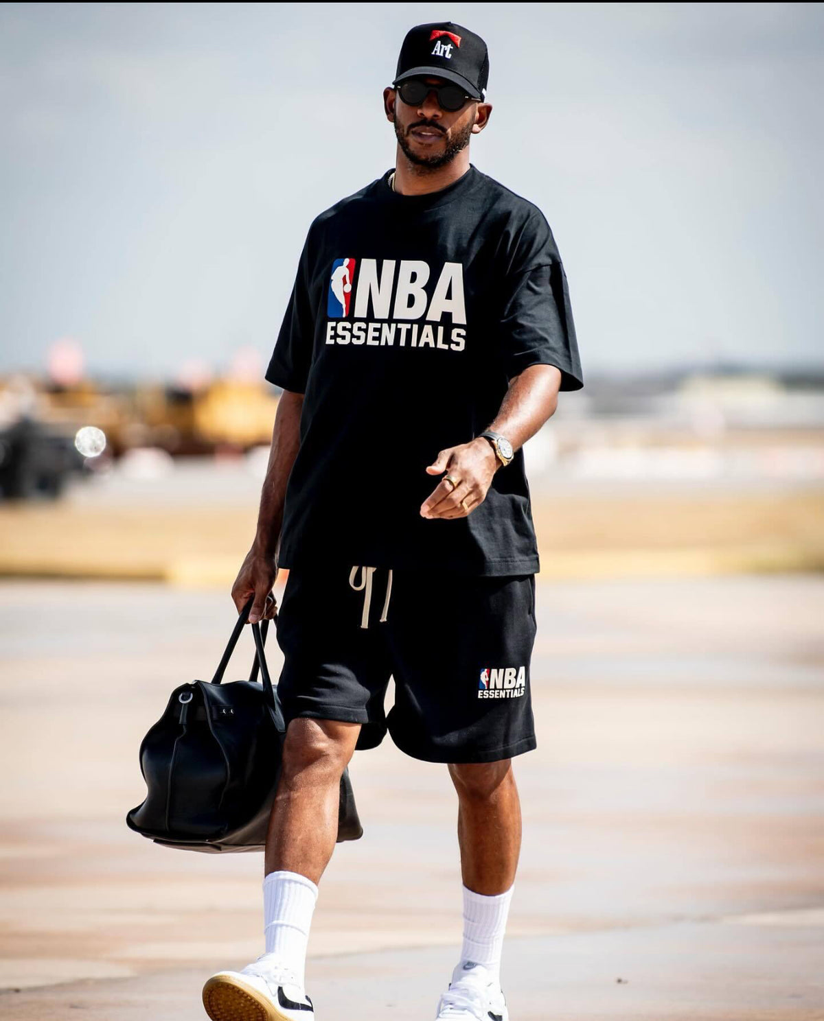 Fear of God Essentials NBA T-Shirt 'Black' image 2