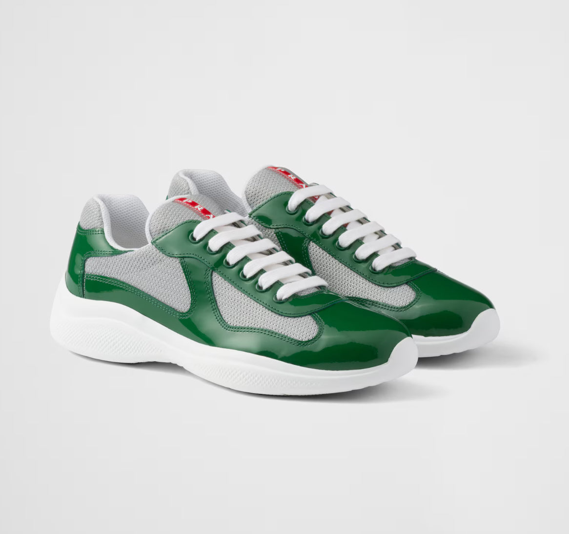 Prada Americas Cup Patent 'Green' Sneakers