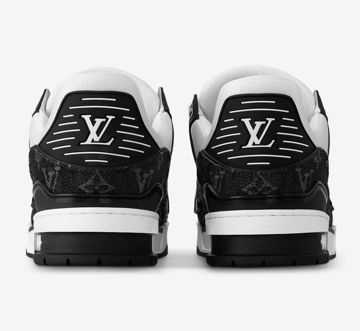 Louis Vuitton LV Trainer Monogram Denim 'Black' image 3
