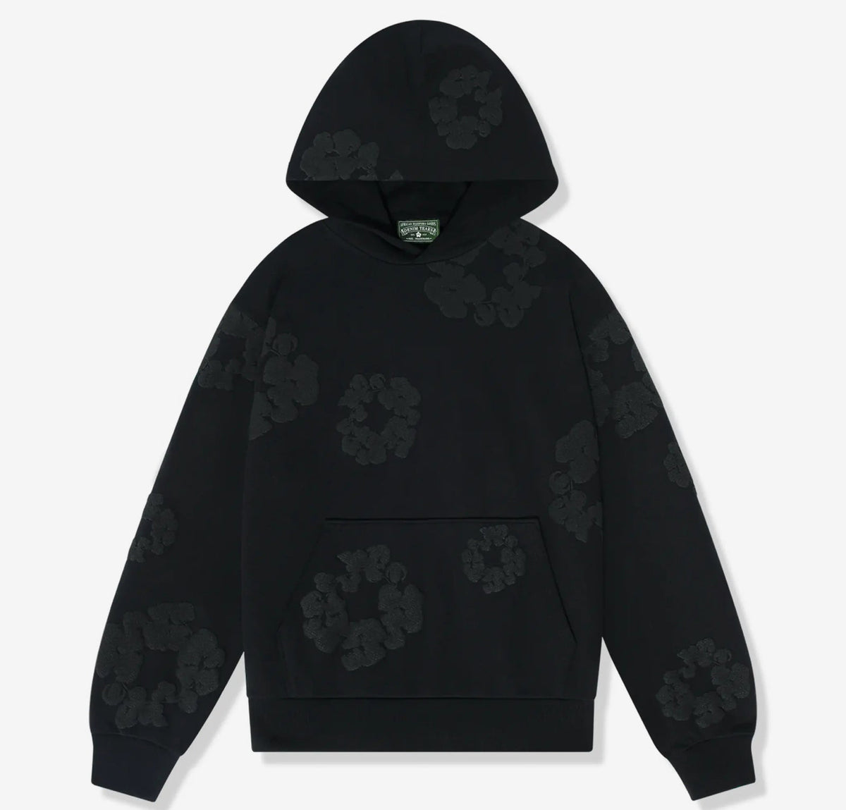 Denim Tears Cotton Wreath Hoodie 'Black Monochrome'