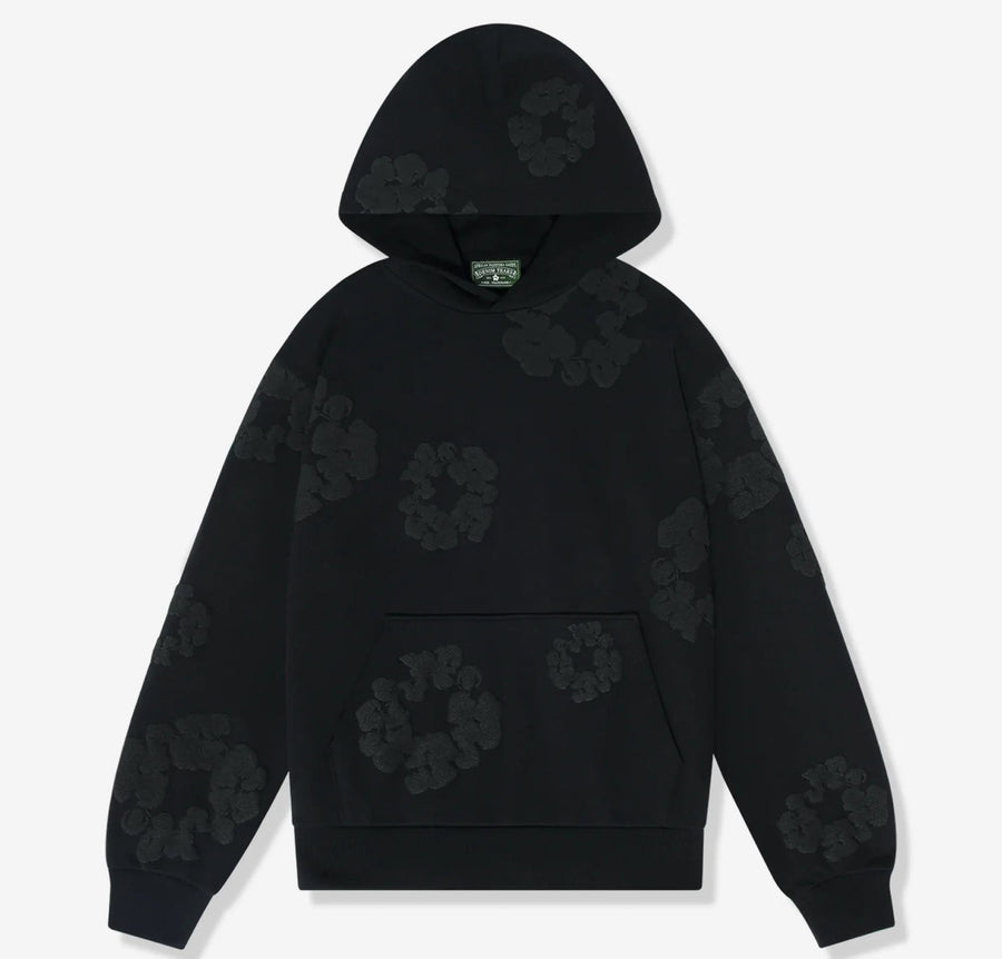 DENIM TEARS COTTON WREATH HOODIE 'BLACK MONOCHROME'
