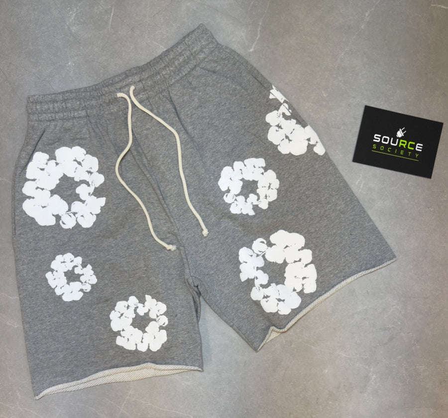 DENIM TEARS COTTON WREATH SHORTS 'GREY'