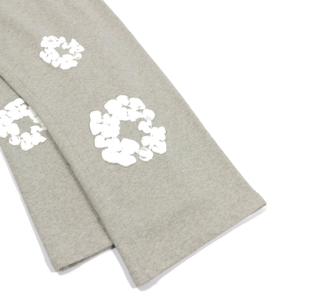 Denim Tears Cotton Wreath Baggy Sweatpants 'Grey' image 3