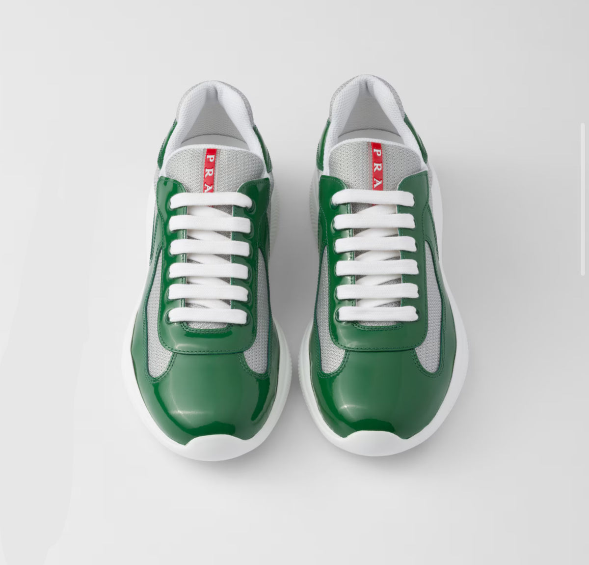 Prada Americas Cup Patent 'Green' Sneakers image 2