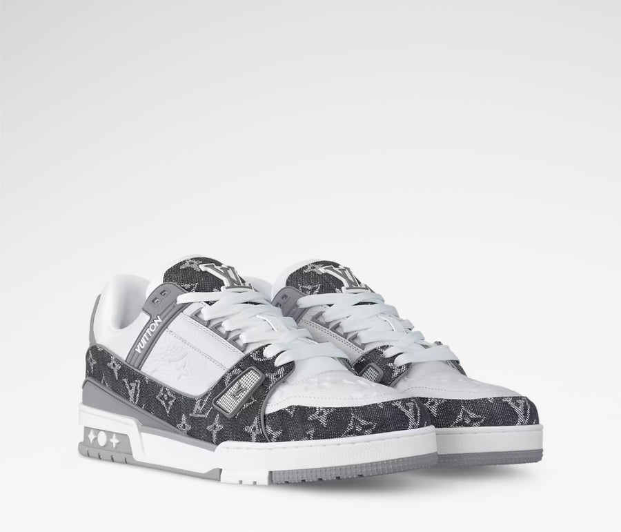 LV TRAINER MONOGRAM DENIM 'GREY'