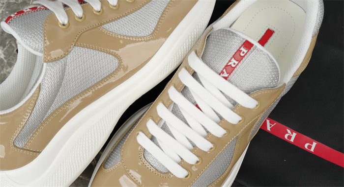 Prada Americas Cup Patent 'Beige' Sneakers image 5