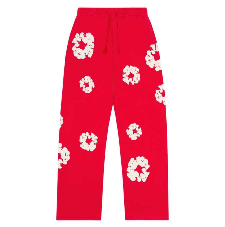 DENIM TEARS COTTON WREATH BAGGY SWEATPANTS 'RED'