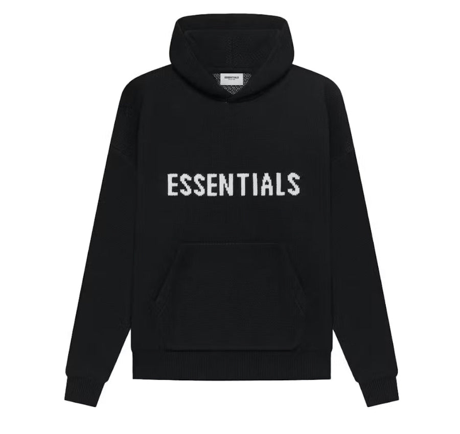FOG ESSENTIALS KNIT HOODIE 'BLACK'
