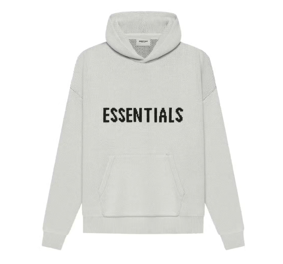 Fear of God Essentials Knit Hoodie 'Heather Oatmeal'