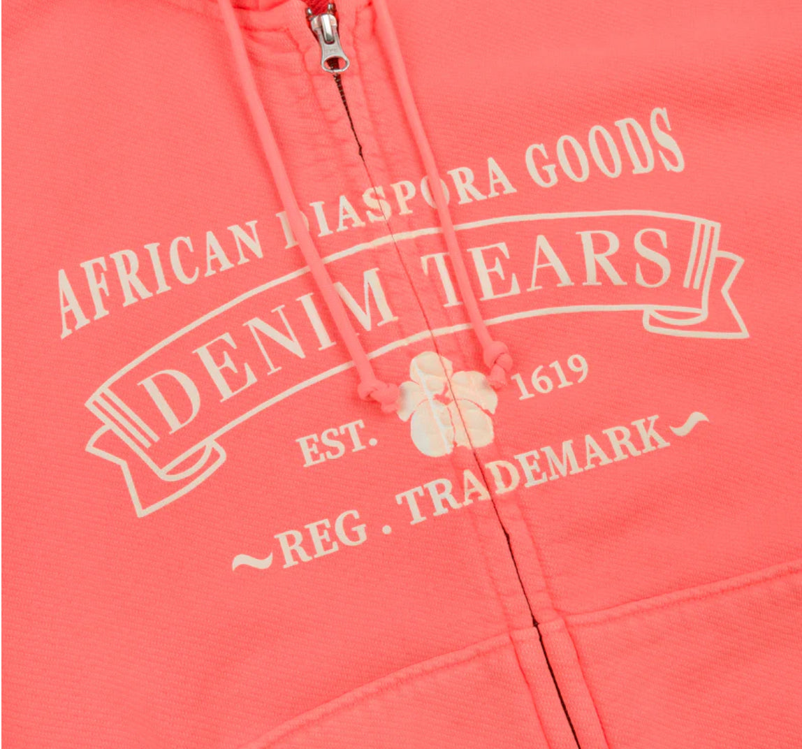 Denim Tears ADG Zip Hoodie 'Sea Coral' image 3