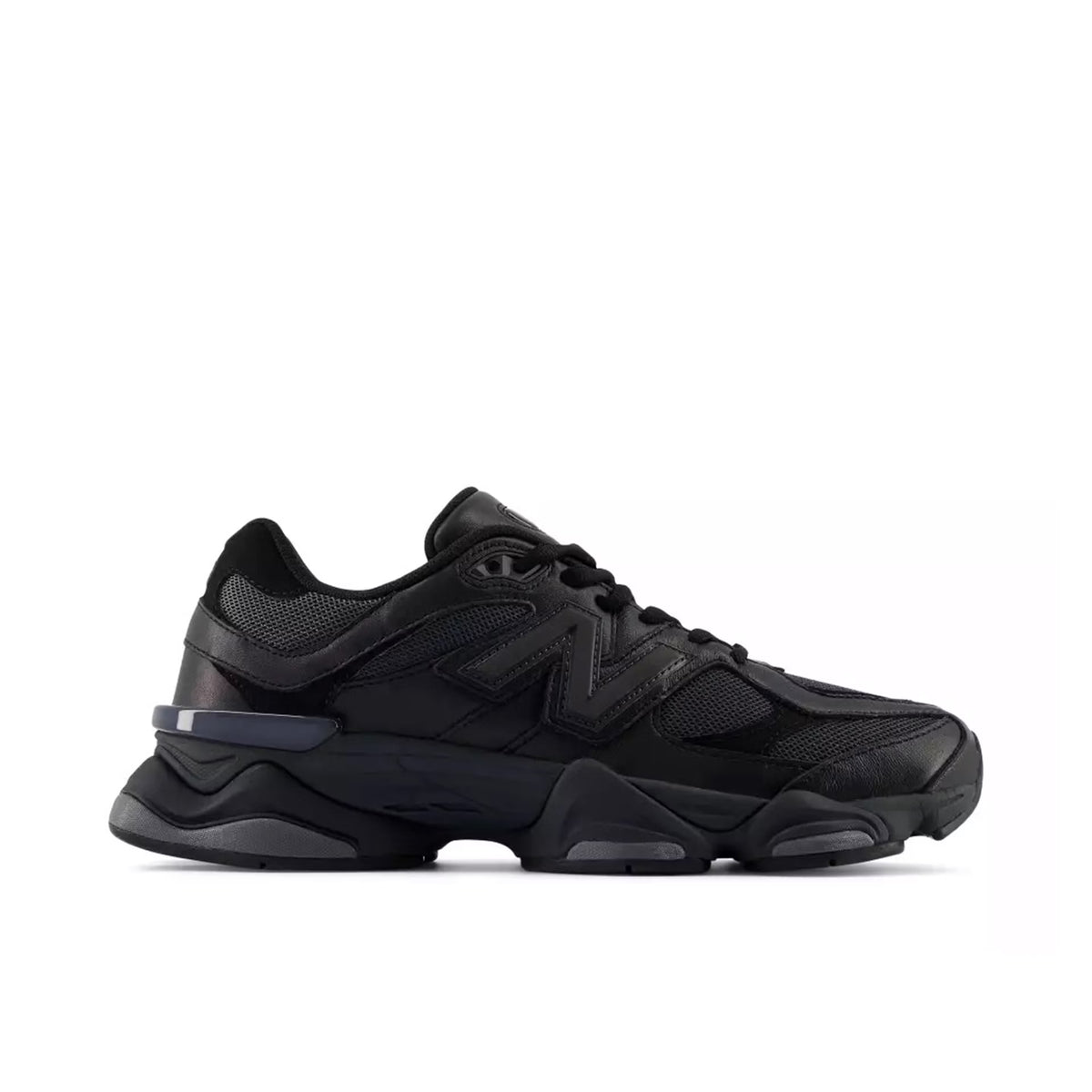 New Balance 9060 'Triple Black Leather' Sneakers