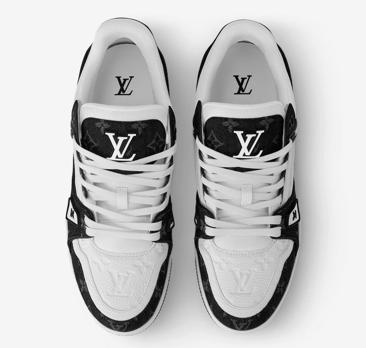 Louis Vuitton LV Trainer Monogram Denim 'Black' image 4