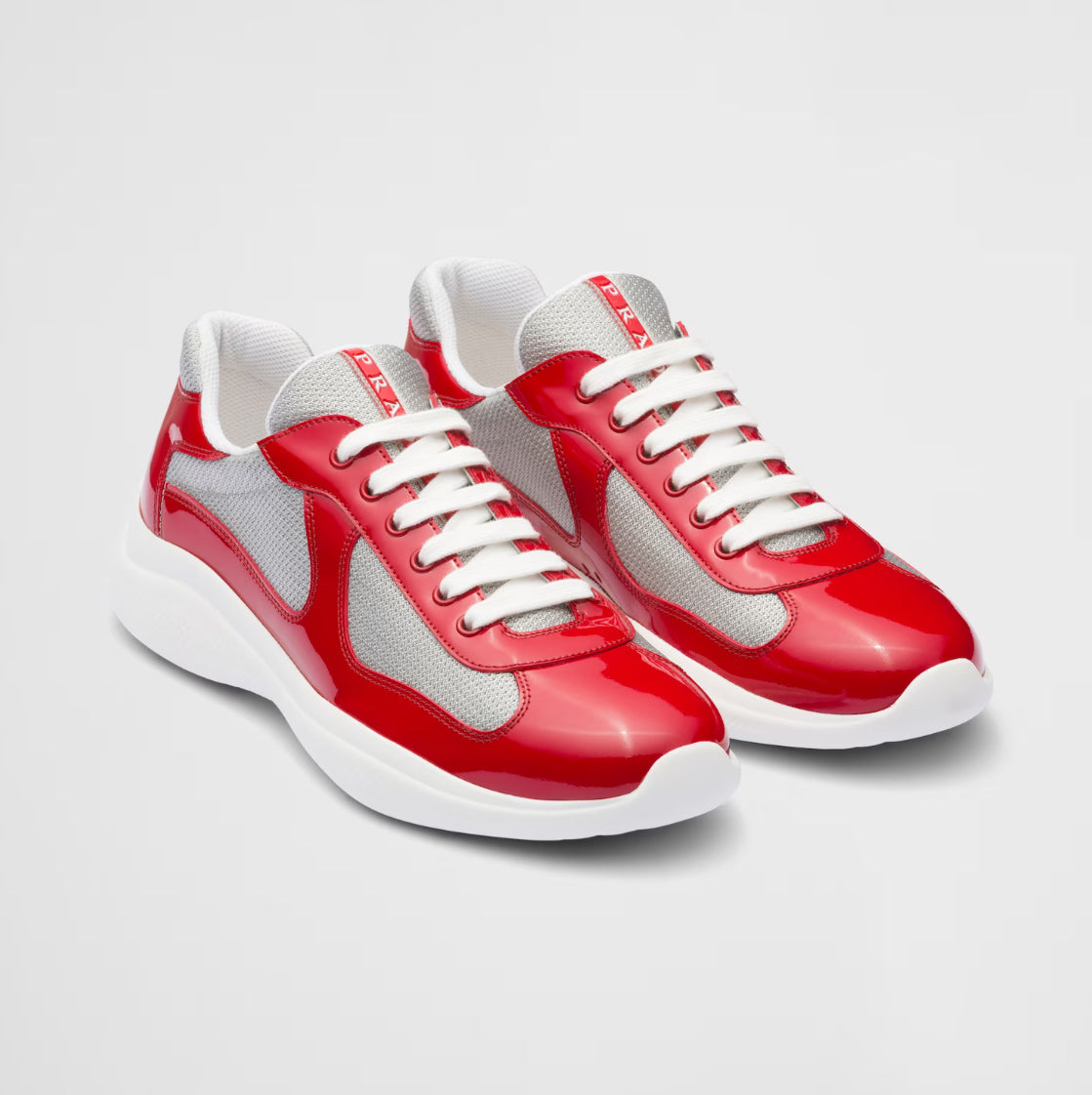 Prada Americas Cup Patent 'Red' Sneakers