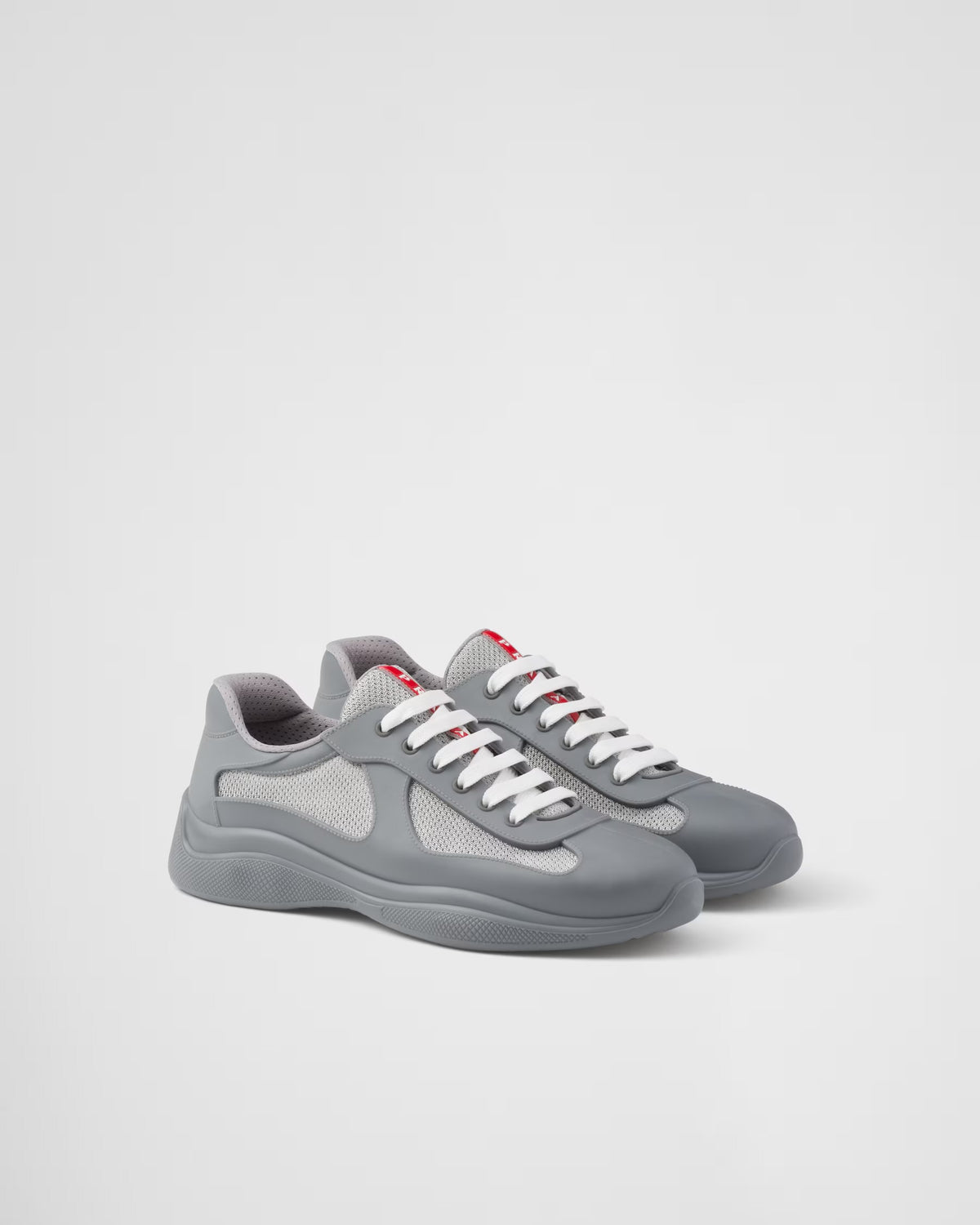 Prada Americas Cup Soft Rubber 'Steel Grey' Sneakers