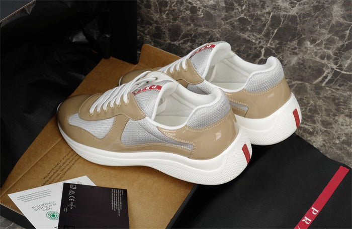 Prada Americas Cup Patent 'Beige' Sneakers image 4
