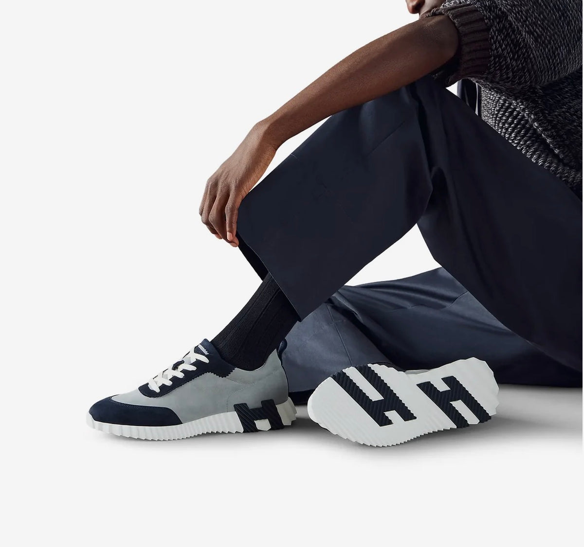 HERMES BOUNCING SNEAKER 'BLEU GALET MARINE’