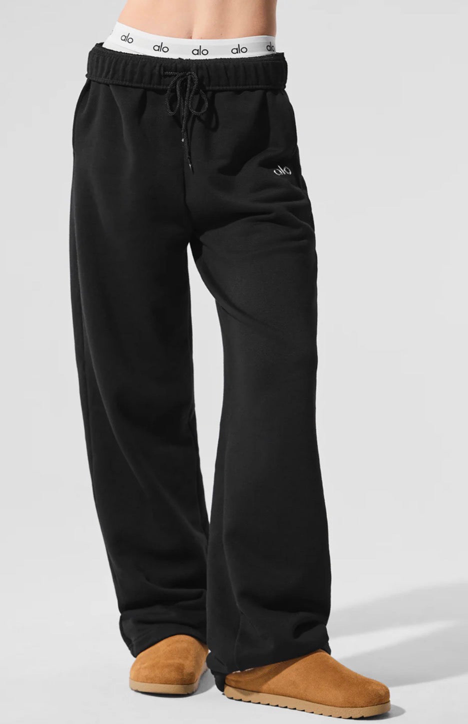 Alo Accolade Straight Leg Sweatpant 'Black' image 2