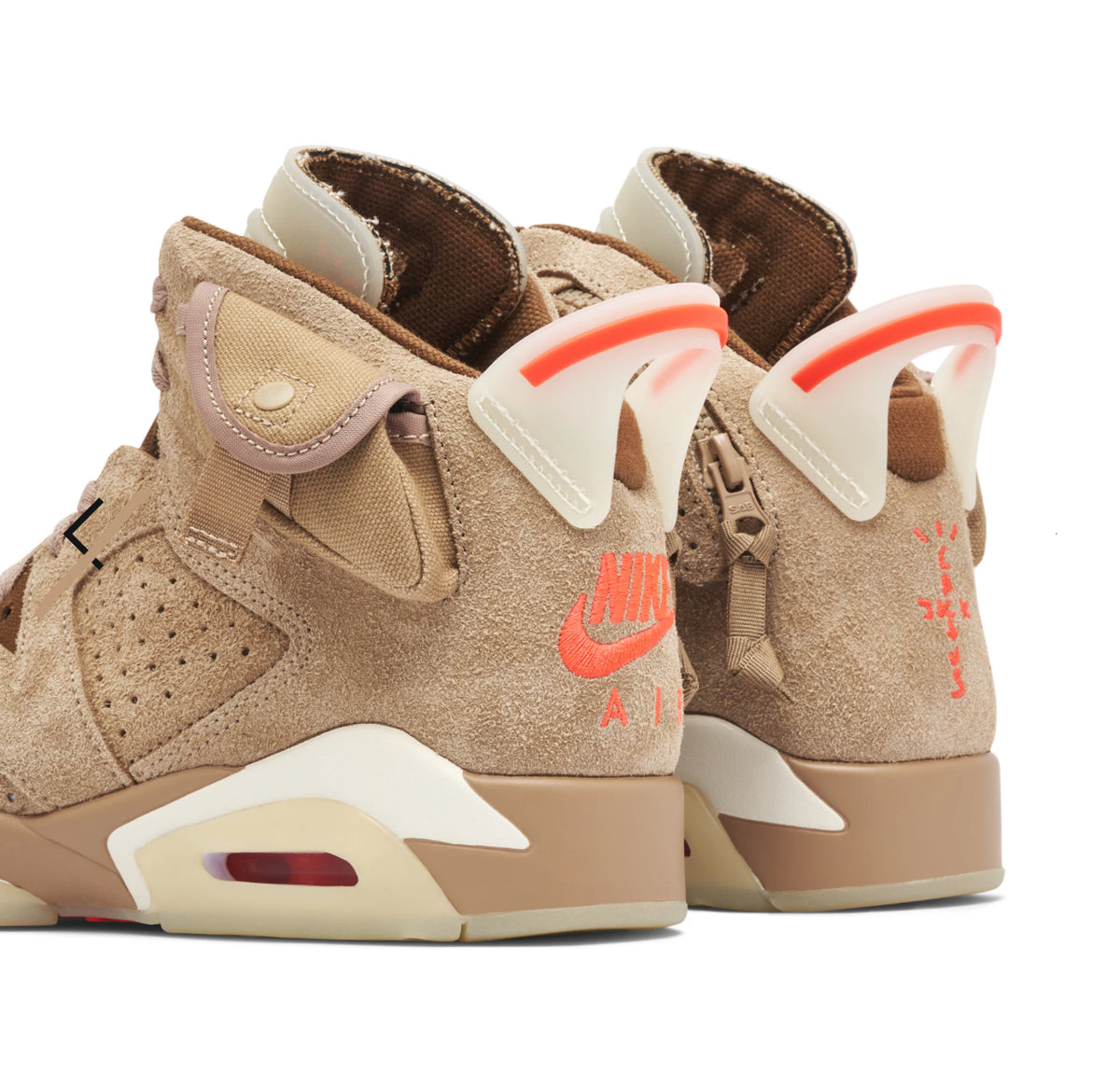 Air Jordan 6 x Travis Scott 'British Khaki' Sneakers image 4