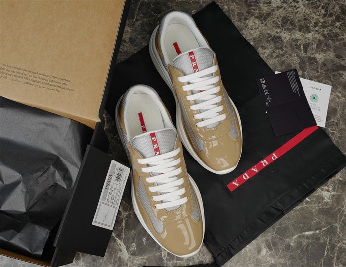 Prada Americas Cup Patent 'Beige' Sneakers image 3