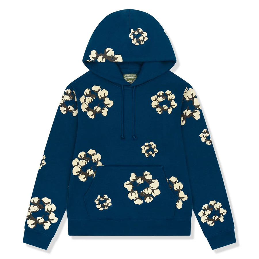 CACTUS TEARS COTTON WREATH HOODIE 'BLUE'