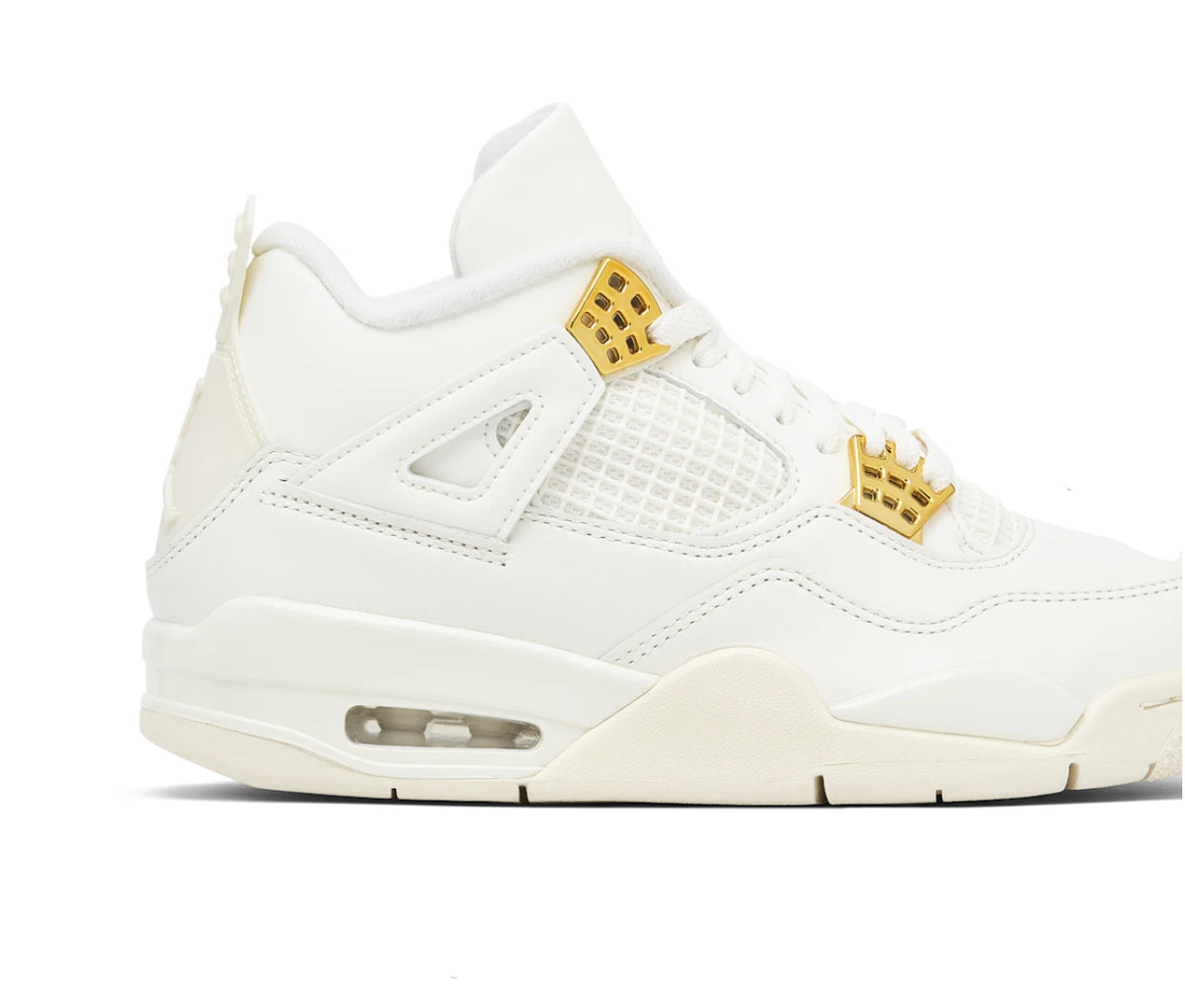 Air Jordan 4 'Sail Metallic Gold' Sneakers image 3
