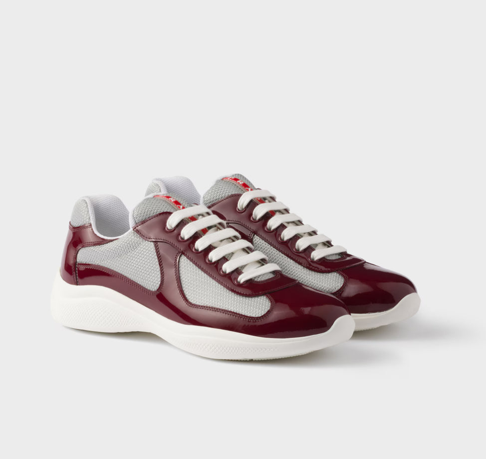 Prada Americas Cup Patent 'Burgundy' Sneakers
