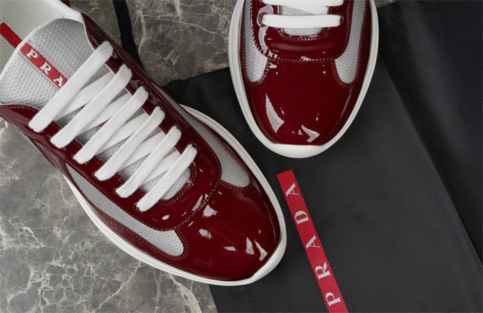 Prada Americas Cup Patent 'Burgundy' Sneakers image 3