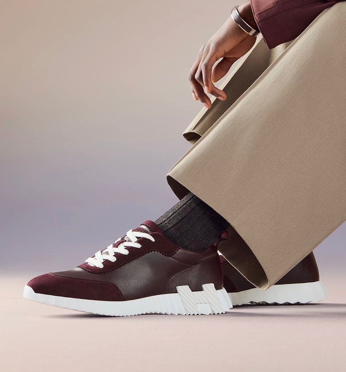 HERMES BOUNCING SNEAKER 'BORDEAUX’