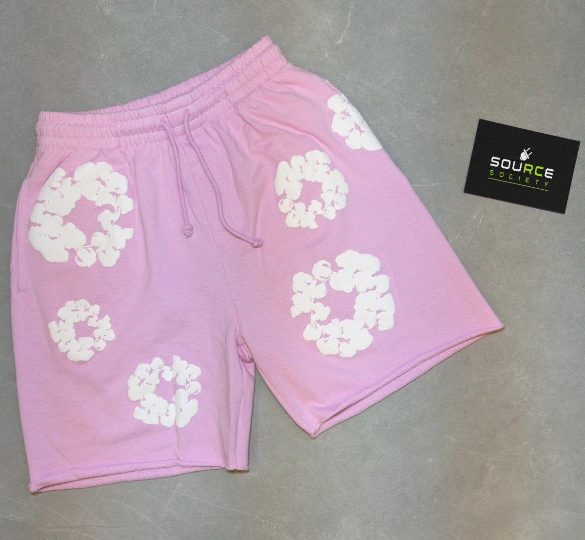 Denim Tears Cotton Wreath Shorts 'Pink'