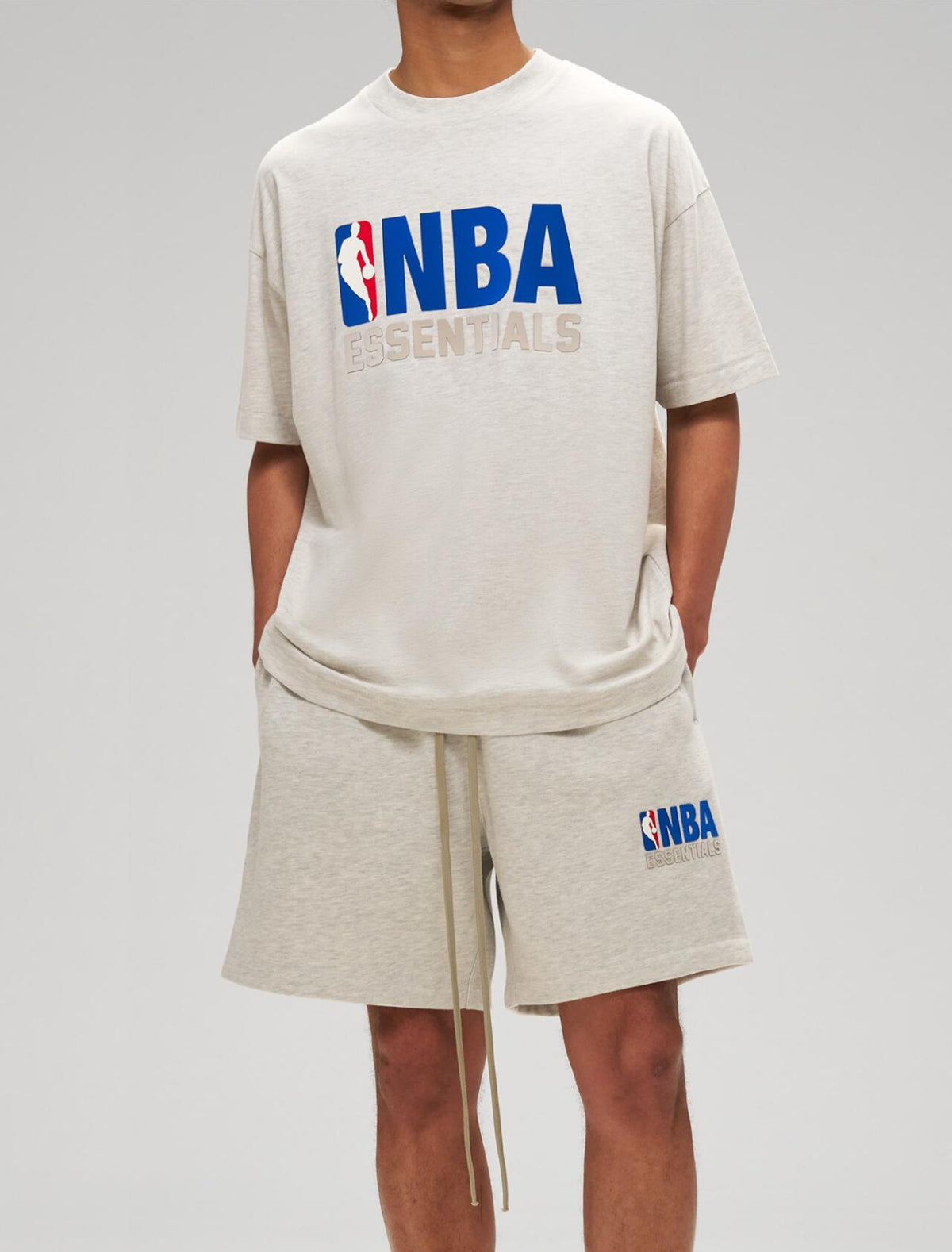 Fear of God Essentials NBA T-Shirt 'Light Heather' image 2