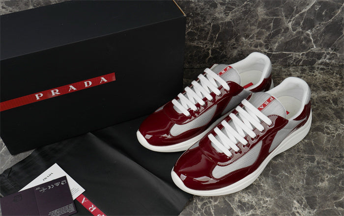 Prada Americas Cup Patent 'Burgundy' Sneakers image 2