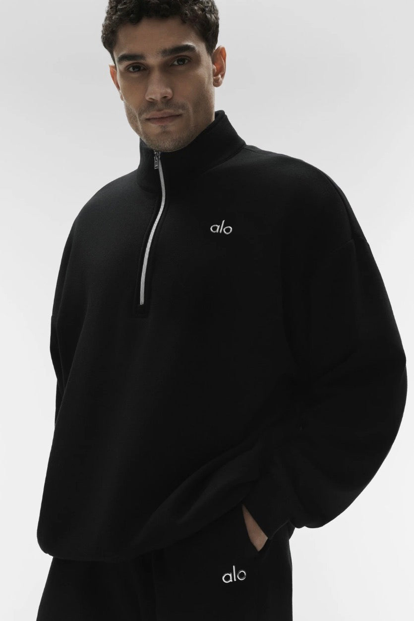 Alo Accolade Quarter Zip Pullover 'Black'
