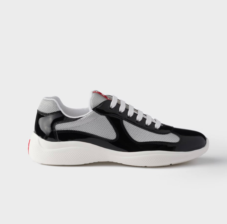 Prada Americas Cup Patent 'Black Silver' Sneakers image 2
