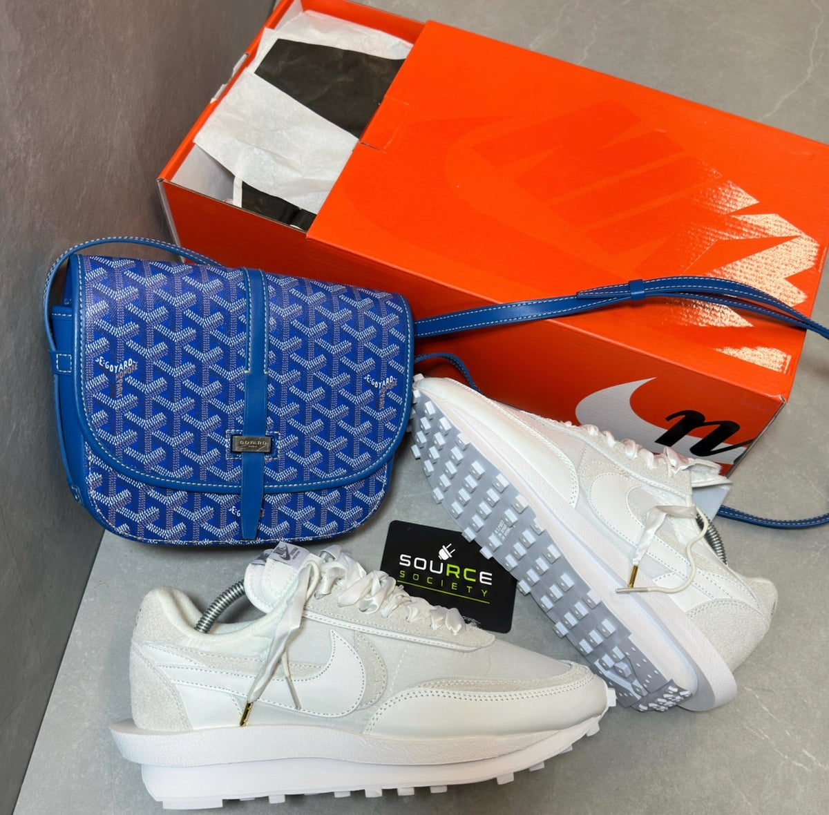 Sacai LDWaffle 'White' Sneakers image 2