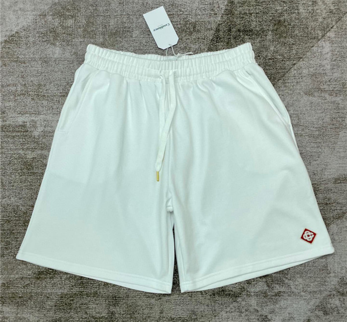Casablanca Diamond Logo Sweatshorts 'White' image 3