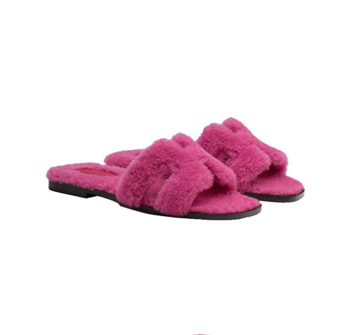 Hermès Oran Shearling Sandal 'Pink'