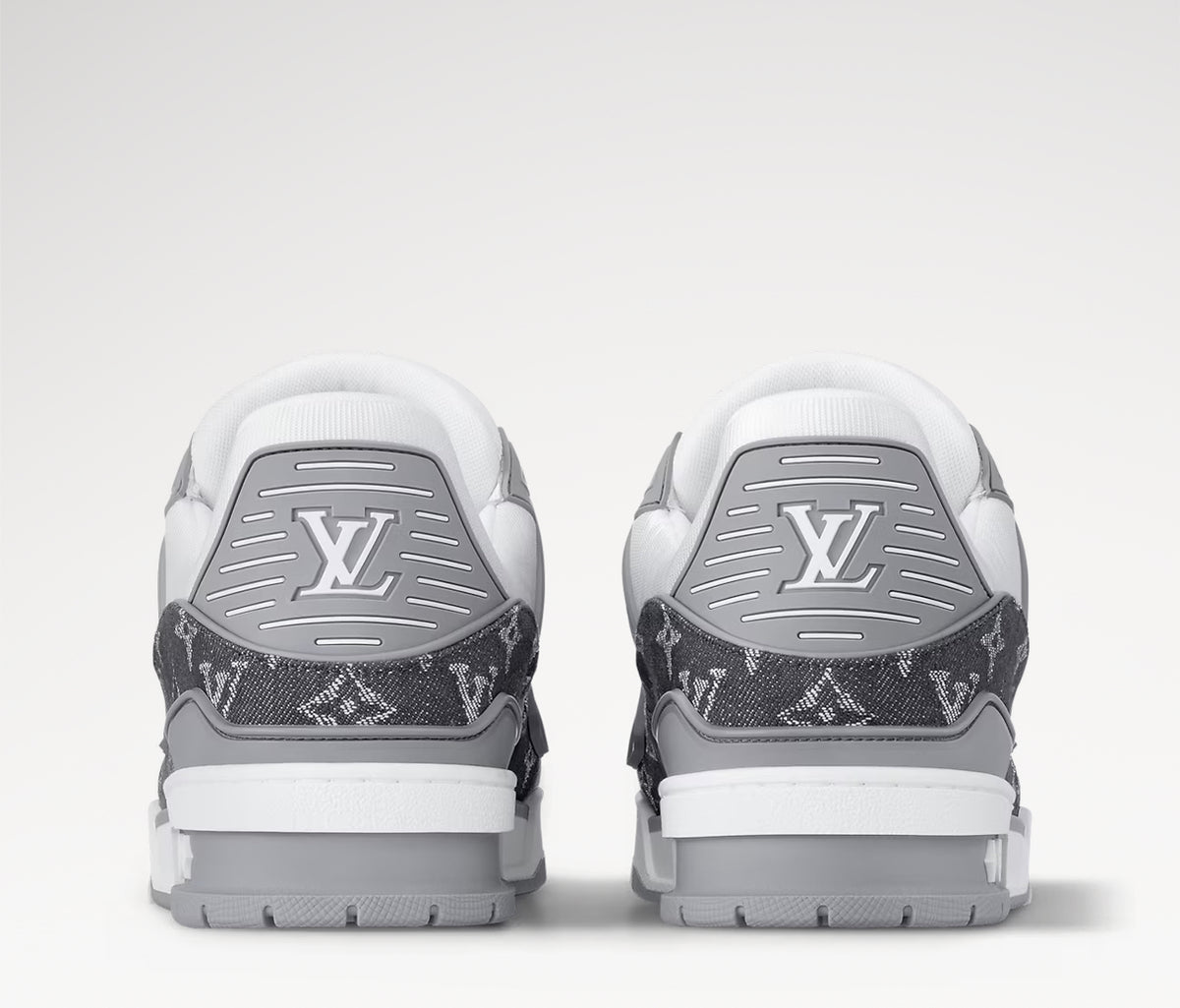 Louis Vuitton LV Trainer Monogram Denim 'Grey' image 3