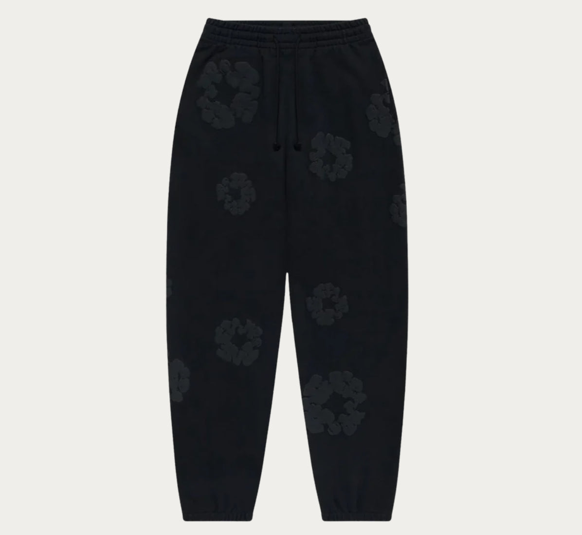 Denim Tears Cotton Wreath Sweatpants 'Black Monochrome'