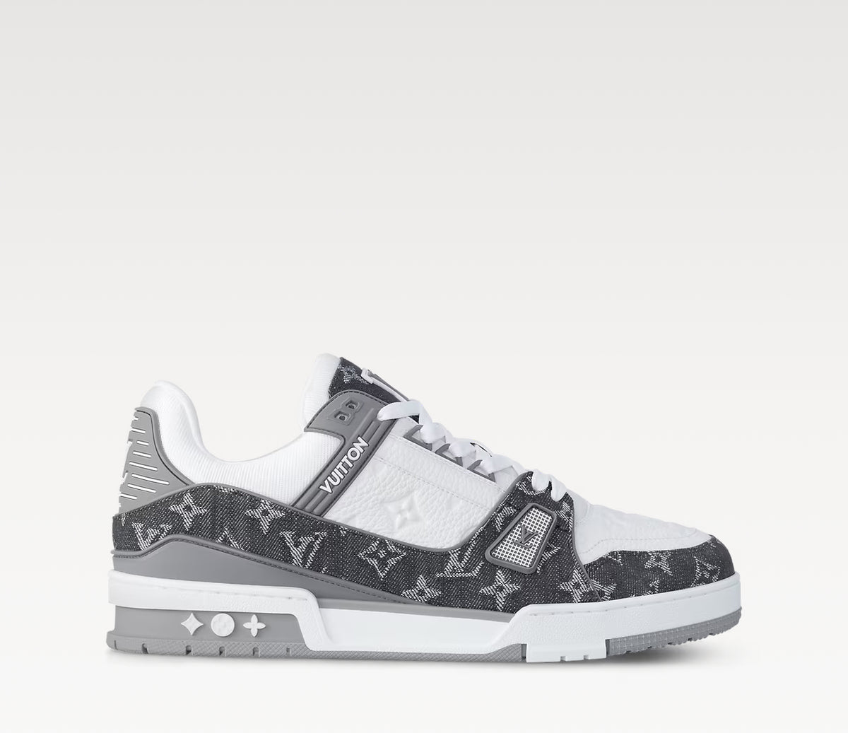 Louis Vuitton LV Trainer Monogram Denim 'Grey' image 2