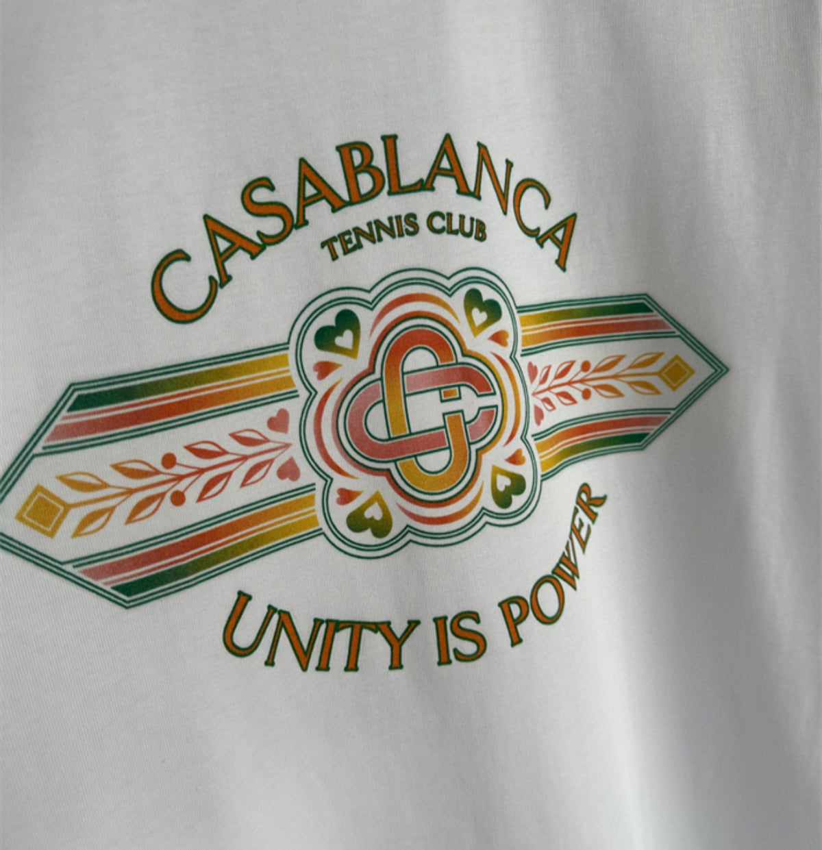 Casablanca Unity Is Power T-Shirt 'White' image 3