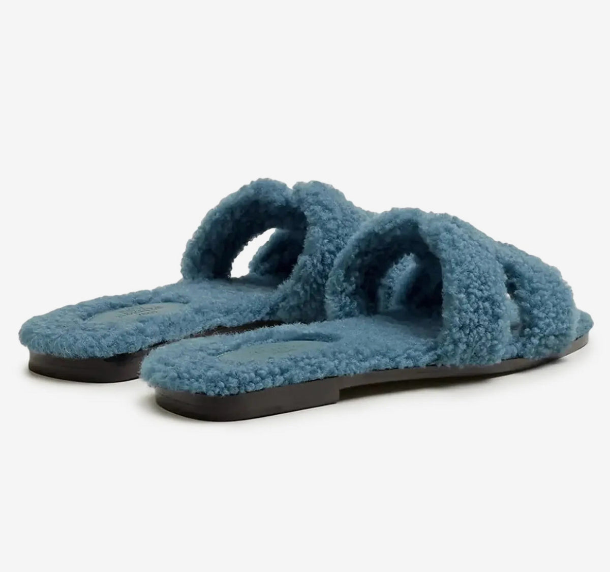 Hermès Oran Shearling Sandal 'Blue' image 3