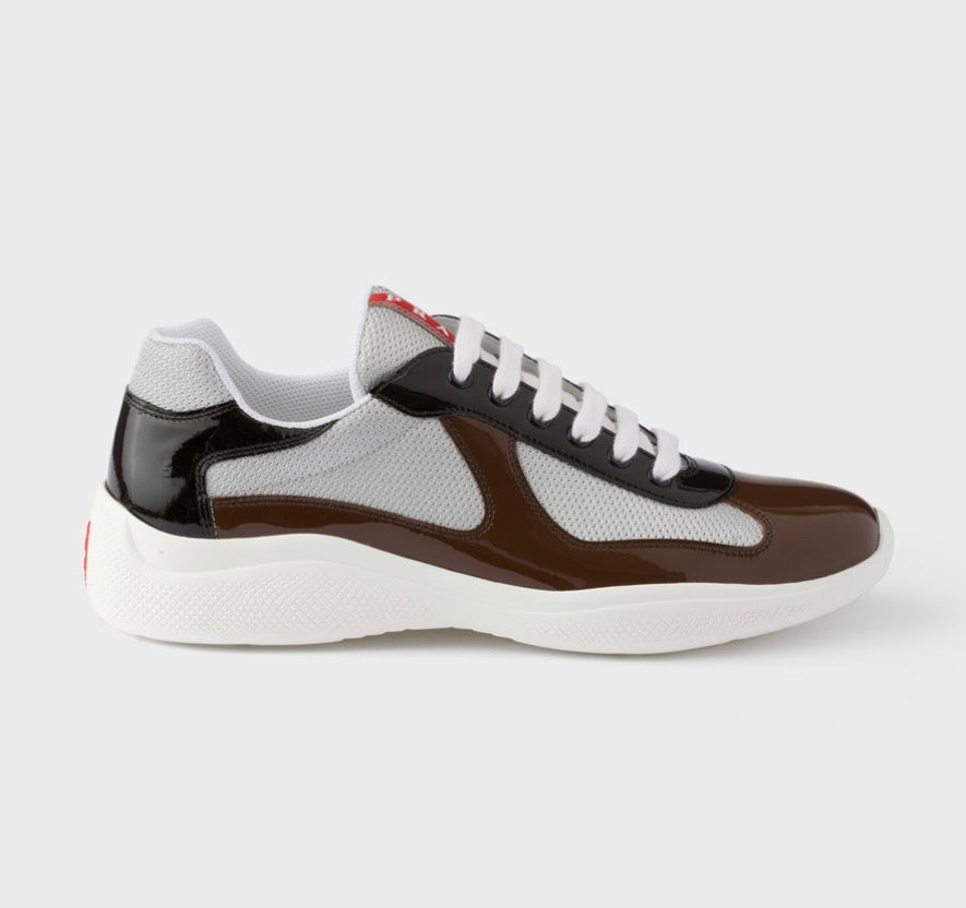 Prada Americas Cup Patent 'Rosewood Ebony' Sneakers image 2