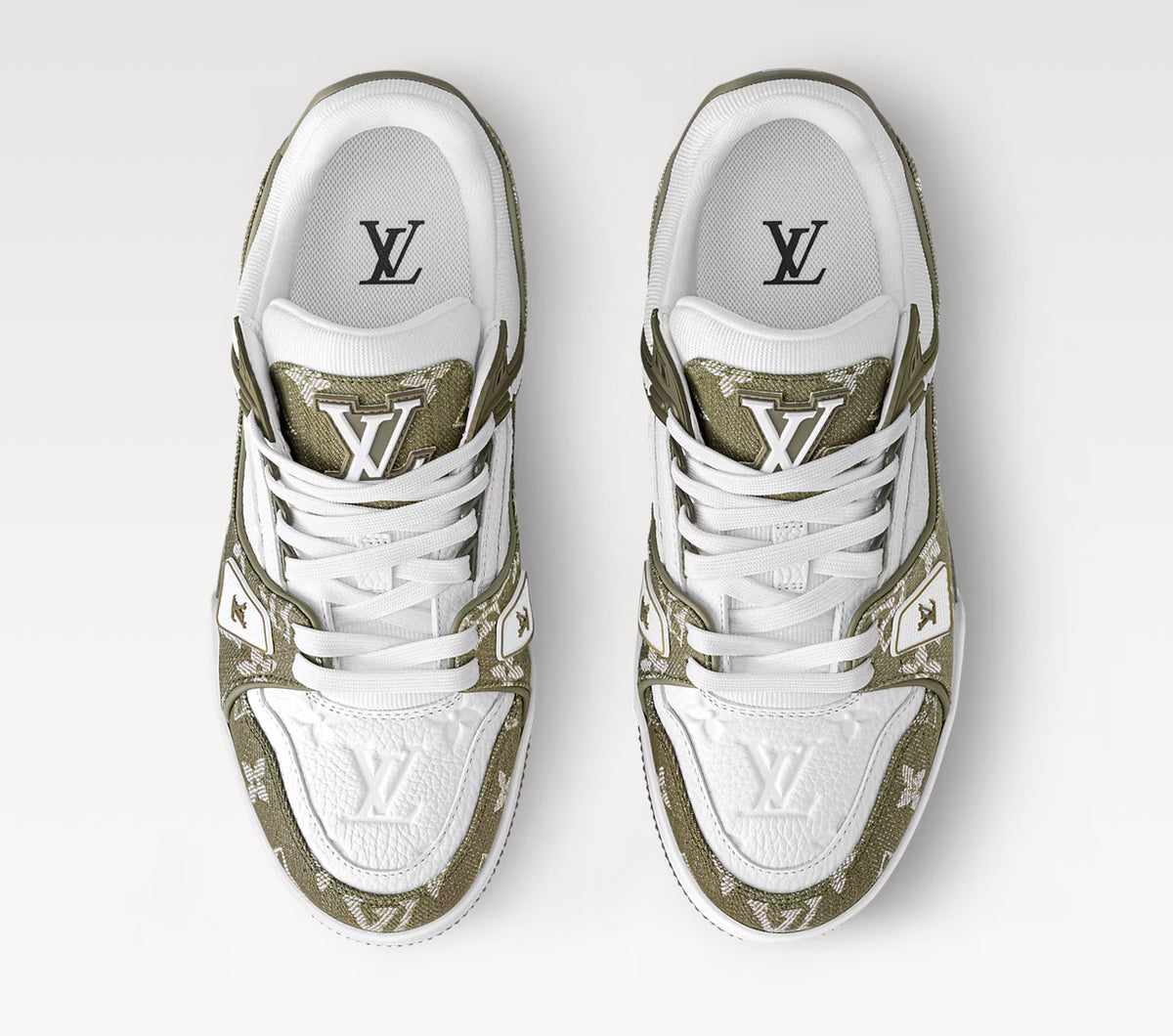 Louis Vuitton LV Trainer Monogram Denim 'Khaki' image 3