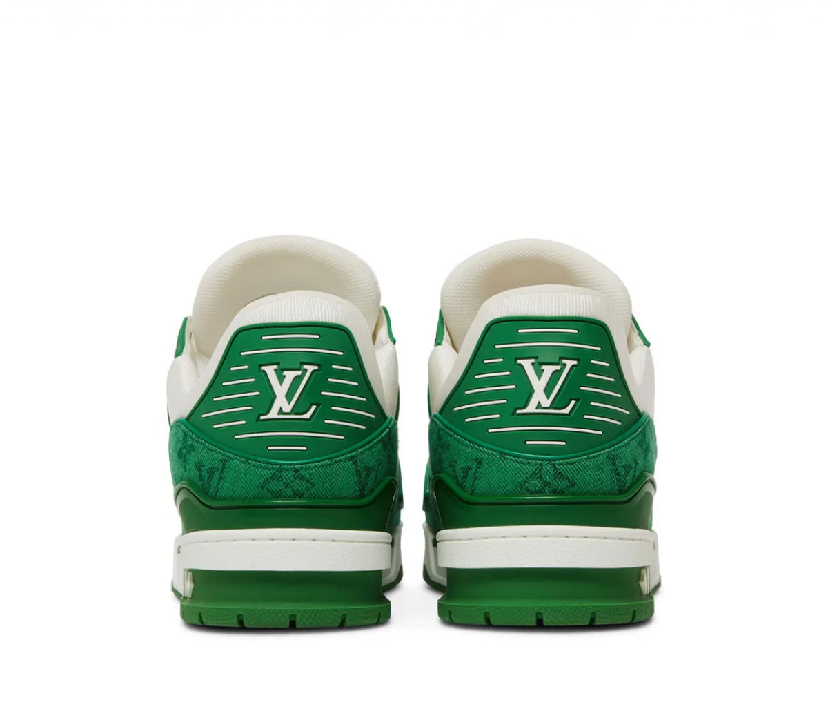 Louis Vuitton LV Trainer Monogram Denim 'Green' Sneakers image 2